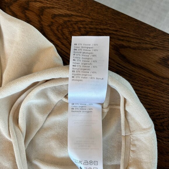 Samsoe Samsoe Kally O-Neck Cream Light Knit Long Sleeve Sweater Small - Picture 5 of 7